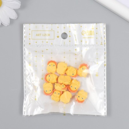 Decor for creativity Plastic "Chick in a cap" set of 12 pcs 1.5x1.2 cm-3