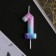 Candle for the cake, number "1", 5.5 x 8 cm.
