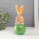 Souvenir Ceramics "Bunny Nevali with stripes" beige green 8.5x8.5x20 cm