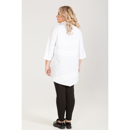 Female blouse, size 58, white color-4