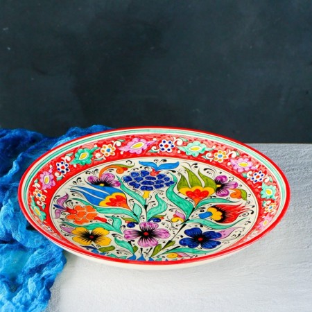 Largan Rishtan ceramics "Turkish pattern", 32 cm, mix