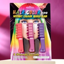 Shallows for hair with a nozzle, set 3 colors