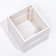 Kashpo wooden, two -string, white, 11 x 11 x 9 cm