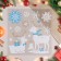 Stickers on the windows "New Year" pair of deer, blue background, 38x30 cm