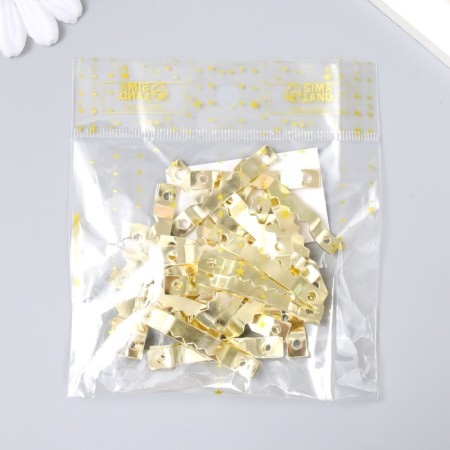 Tough suspension for paintings, photo frames metal (set 40 pcs) gold 4x0.5 cm-9