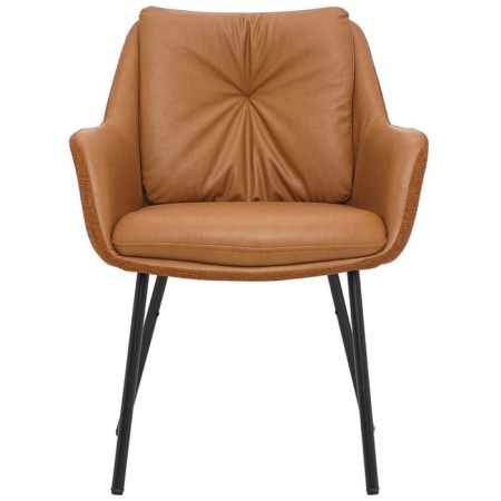 Allar chair, 580 × 520 × 850 mm, eco -leather, matting, brown color-6