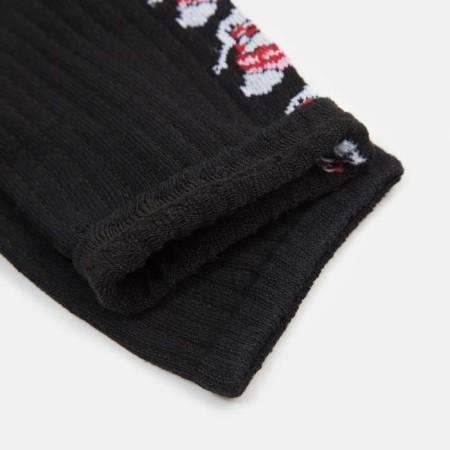 Women's socks minku "snowmen", black color, size 38-39 (25 cm)-1