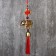 Suspension metal, textiles, plastic "Elephant with a bell" 34 cm