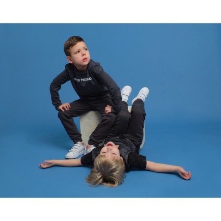 Children's T -shirt with Dl.ruk. KAFTAN "Trendy" R.32 (110-116), Gray-12