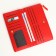Women's wallet on magnets, red color