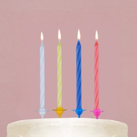 Candles for the cake, multi -colored, 24 pcs., 7 x 17 cm.-6