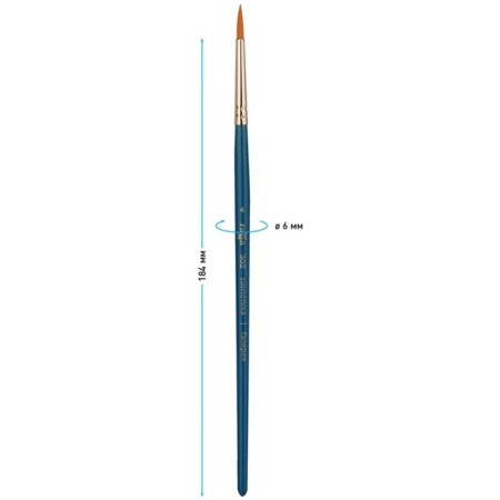 Brush Art Synthetics Gamma "Gallery", Round No. 4, Short handle 302004-2