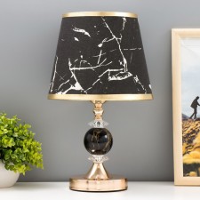 Lucia table lamp E27 40W Black-gold 21x21x36 cm Risalux