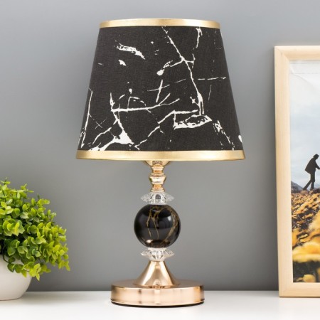 Lucia table lamp E27 40W Black-gold 21x21x36 cm Risalux