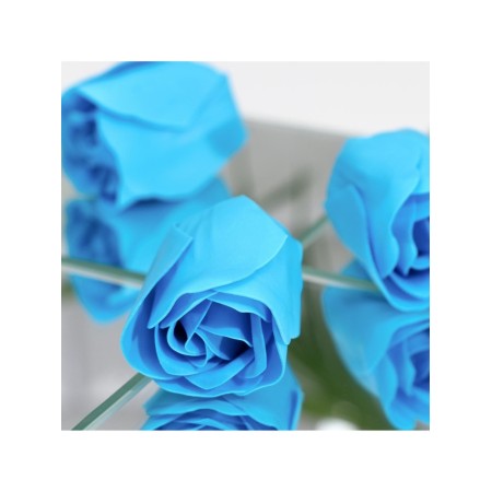 Soap roses, blue, set 6 pcs.-5