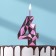 Candle for Cake "Almaz", number "4", purple metallic