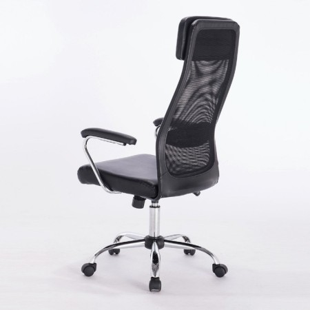 Office Office Brabix "Flight EX-540", chrome, eco-leather, mesh, black-8