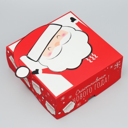 Folding box "Santa Claus", 25 x 25 x 10 cm, new year-2