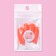 Patch nails, 24 pcs, shape of the ballerina, color neon orange