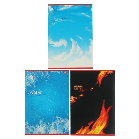A4 notebook, 48 sheets, cell "Elements of Nature", selective varnish, mix