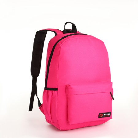 School backpack on a zipper, 4 pockets, pink color-2