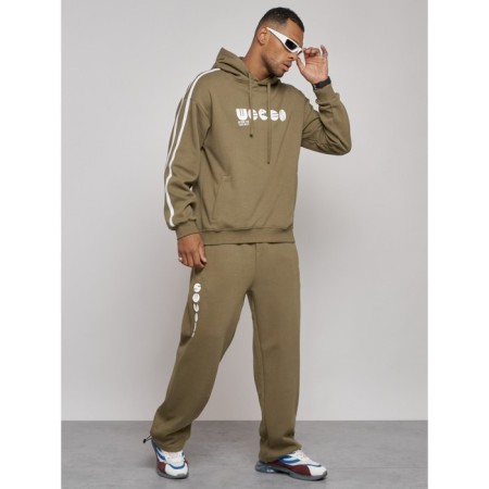 Male tracksuit, size 50, khaki color-2