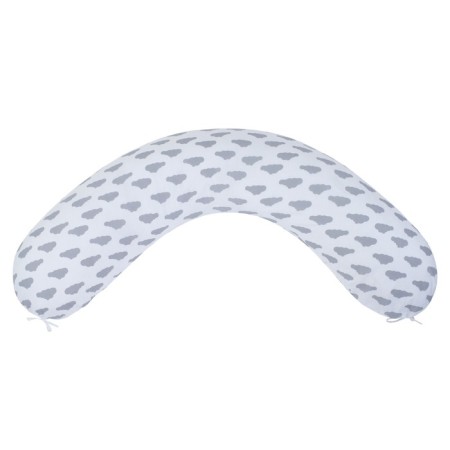 Pillow for pregnant women, size 34 × 170 cm, clouds gray
