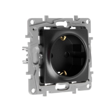 Rosette 1st Legrand Etika, C/Z, screw. terminals, 16A, 250 V, anthracite