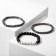 Bracelet unisex set 3 pcs. "Hematite" beads, black and white color, d = 7 cm