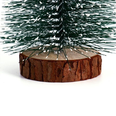 New Year's decor "Green Christmas tree in the snow" 8 × 8 × 20 cm-3