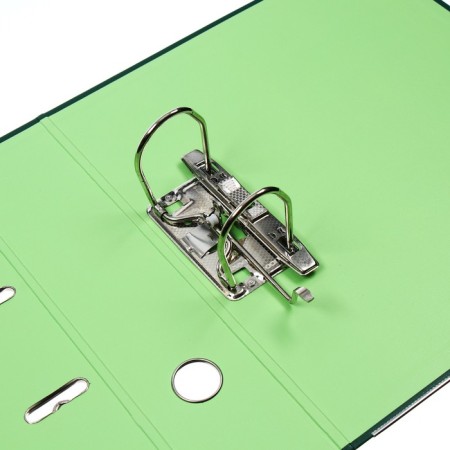 A4, 75 mm, Lamark, PVC, double-sided, metal edging, pocket for a spine, collected, green/pistachio-6