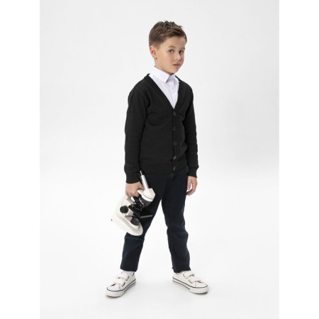 Knitted cardigan for a boy Pure Love, height 140 cm, black color