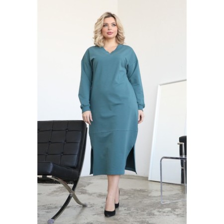 Female dress, size 50, turquoise color-12