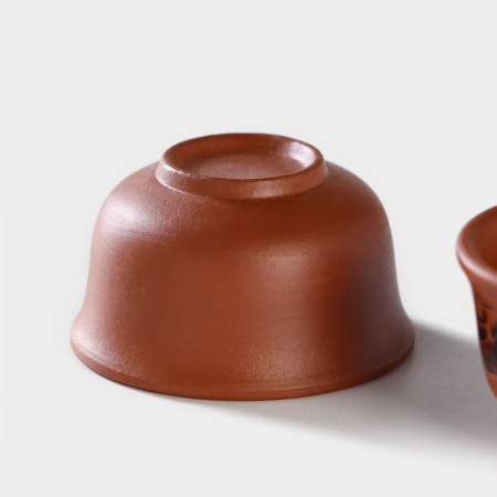 A set for the tea ceremony ceramic Dragon, 10 items: 8 PIAL 35 ml, kettle 200 ml, hour 150 ml, brown color-3
