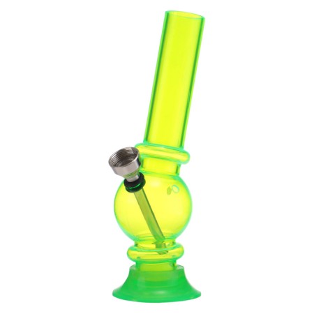 Bong, H-15 cm, "ball with leaf", acrylic, green