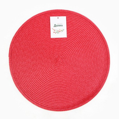 Set of napkins 2 pcs. Dolyana "Classic", central red, D 38 cm-3