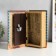 Safe wood book leather "There is no money much money" 21x13x5 cm