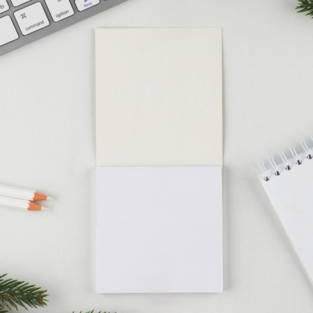 Gift New Year's set "This is not me, this is Santa Claus": a notebook 90x90 and a pen Plastic Automatic-4