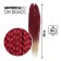 SIM-BRAIDS AFROKOSOS, 60 cm, 18 strands (CE), red/white color (#FR-2)
