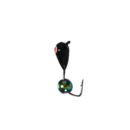 Mormyshka drop black, red eye + ball chameleon 1.1 g-1
