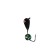 Mormyshka drop black, red eye + ball chameleon 1.1 g