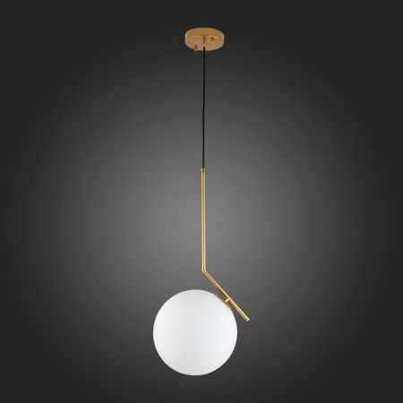 Suspension lamp ST LUCE. SL1148.303.01. CODDA. 1x60 W, E27, 30x30 cm, brass color-5