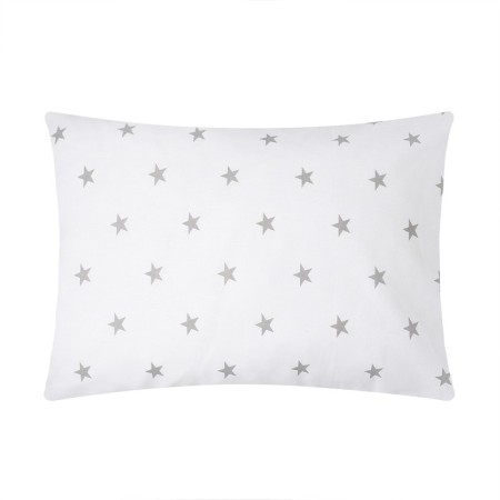 Pillowcase of crumb I "stars" color white, 40x60 cm, 100% cotton, calico