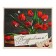Postcard "Congratulations!" Handmade, tulips, 8 x 9 cm