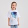 Children's Minaku Colors T -shirt, white/blue color, height 116
