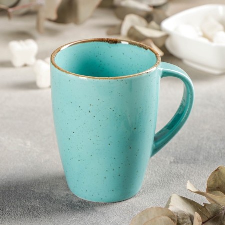 Turquoise mug, 250 ml, porcelain, turquoise color-1