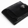 Male purse for magnet, department for bills, for maps, for coins, black color