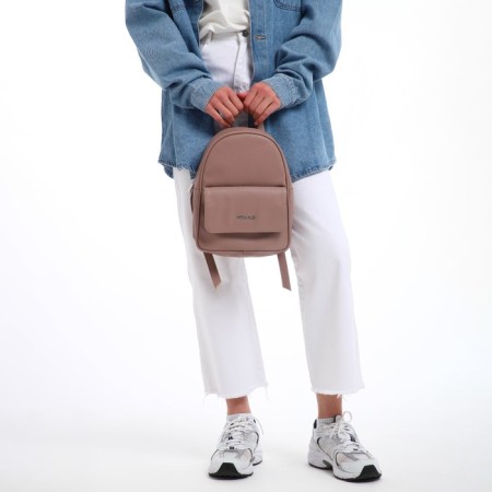 Women's backpack city, Textura, Powder Color-9