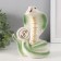Souvenir Ceramics "Cobra with coins" light green with gold set 2 pcs 9x12.2x15.5 cm