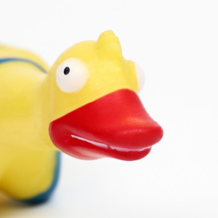 Toy squeak "Beach duck XL" for dogs, 41 cm, yellow-3